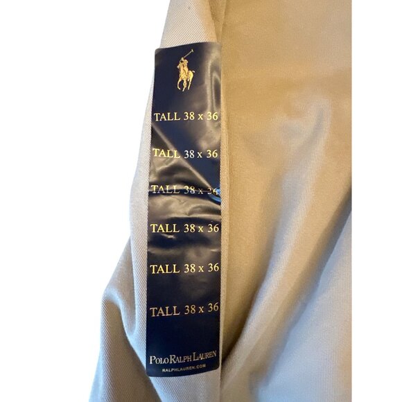 Polo Ralph Lauren Mens Tall 38x36 Classic Fit Andrew Chino Pants 100% Cotton Bei - Picture 3 of 6